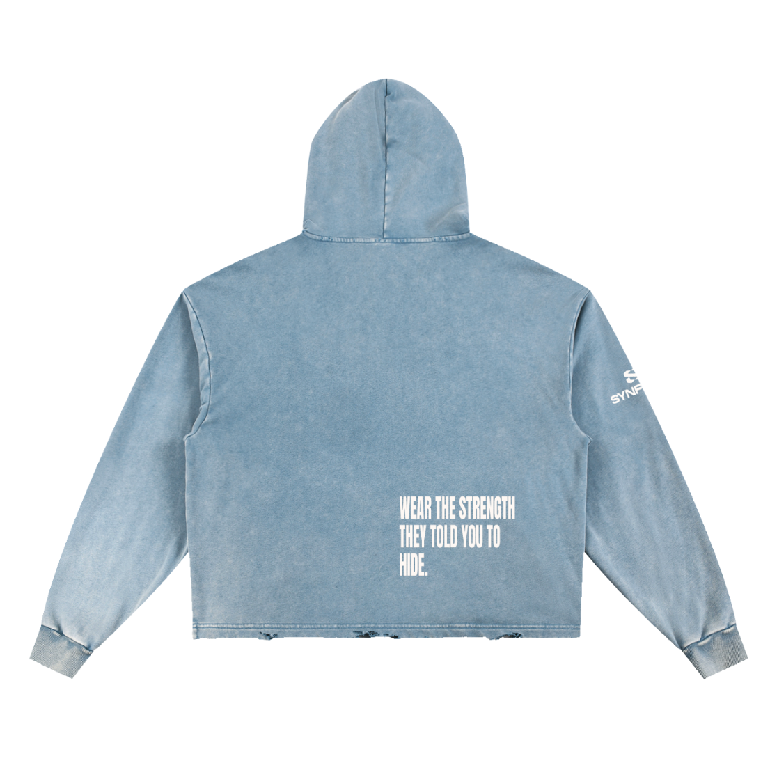 Heritage Hoodie- Washed Denim - Back