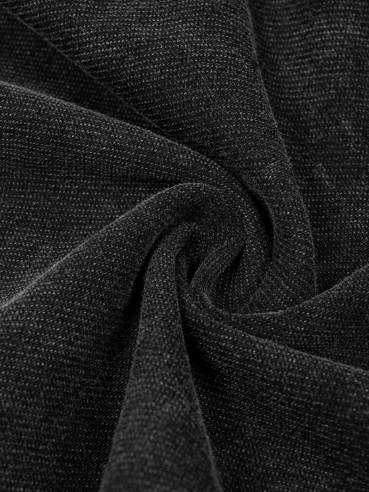 Heavyweight cotton knit texture in Cinder Black, SYNFURY
