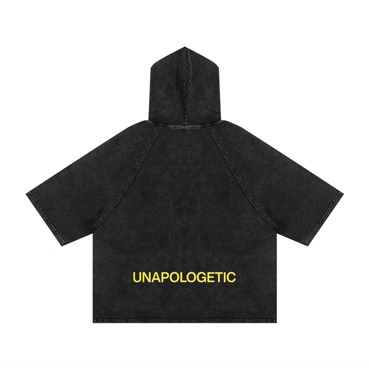 SYNFURY's Heritage Hooded T-Shirt - Cinder Black - back view"
