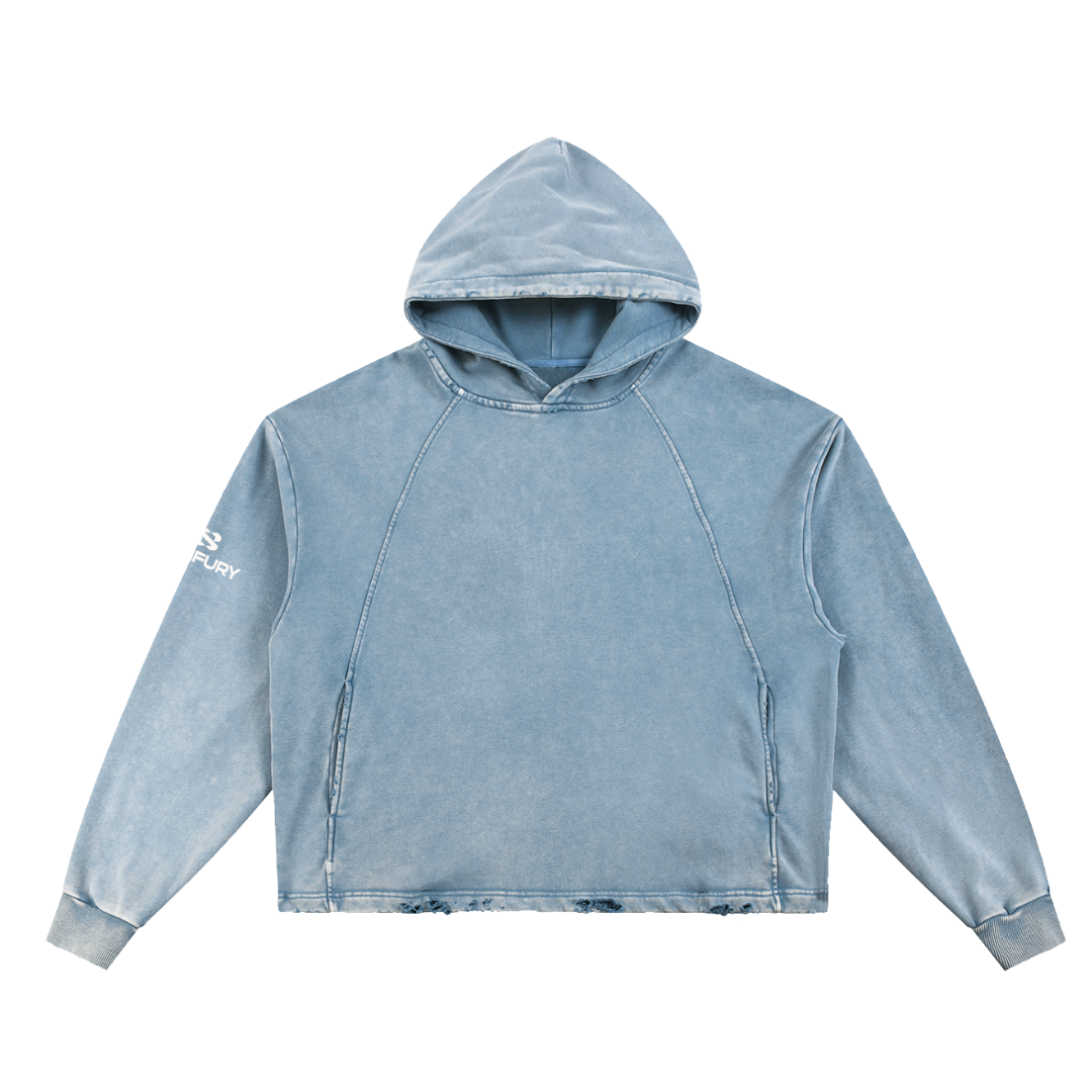 Heritage Hoodie- Washed Denim - Front