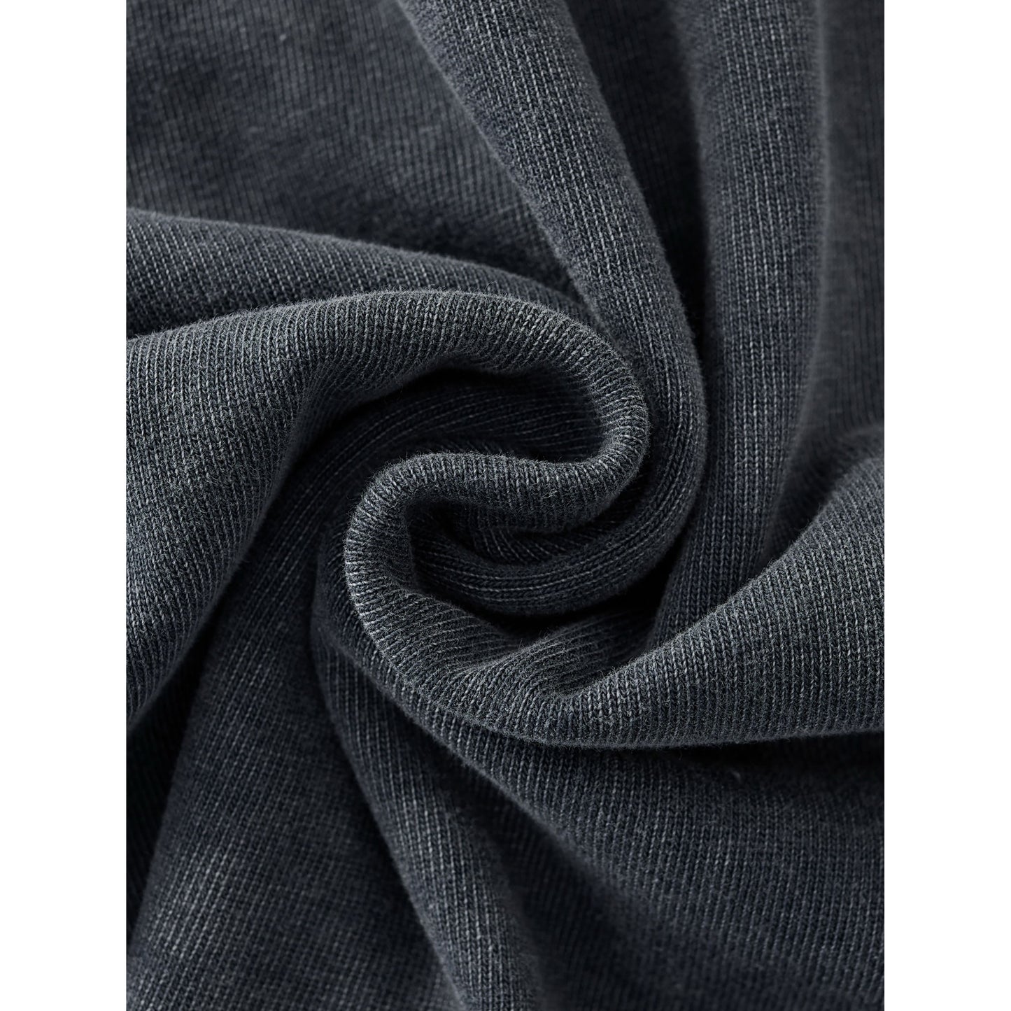 Close-up of dark gray fabric with folds