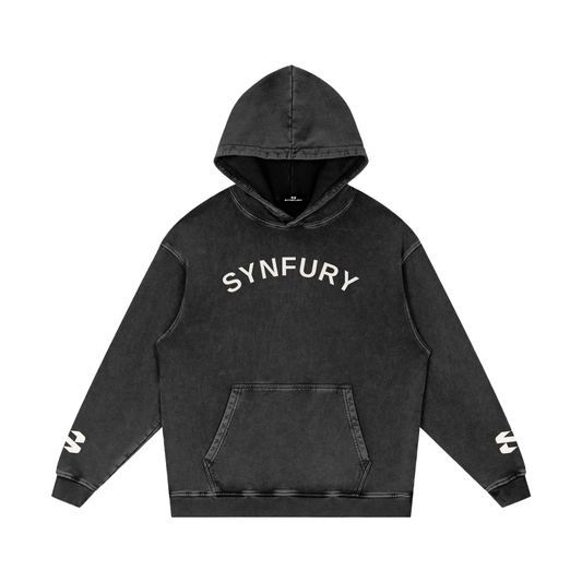 Vintage Pullover Hoodie - Ash Black - front view