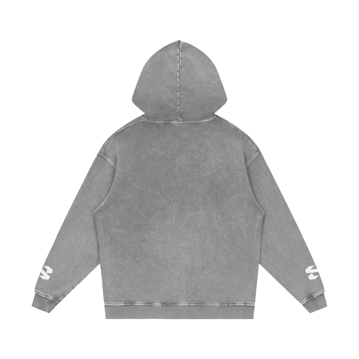 Vintage Pullover Hoodie - Fog Gray - back view